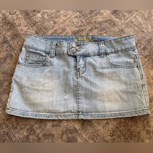 Garage Y2K Micro Light Blue Denim Skirt